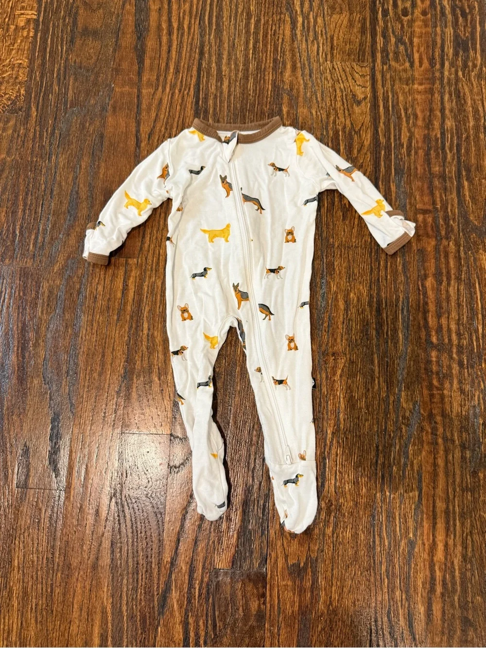 Kyte Baby Dog-Print Zippered Footie